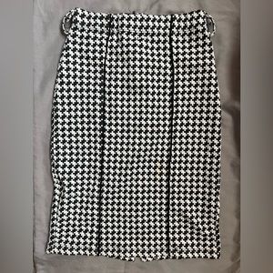 Black and White Pencil Skirt